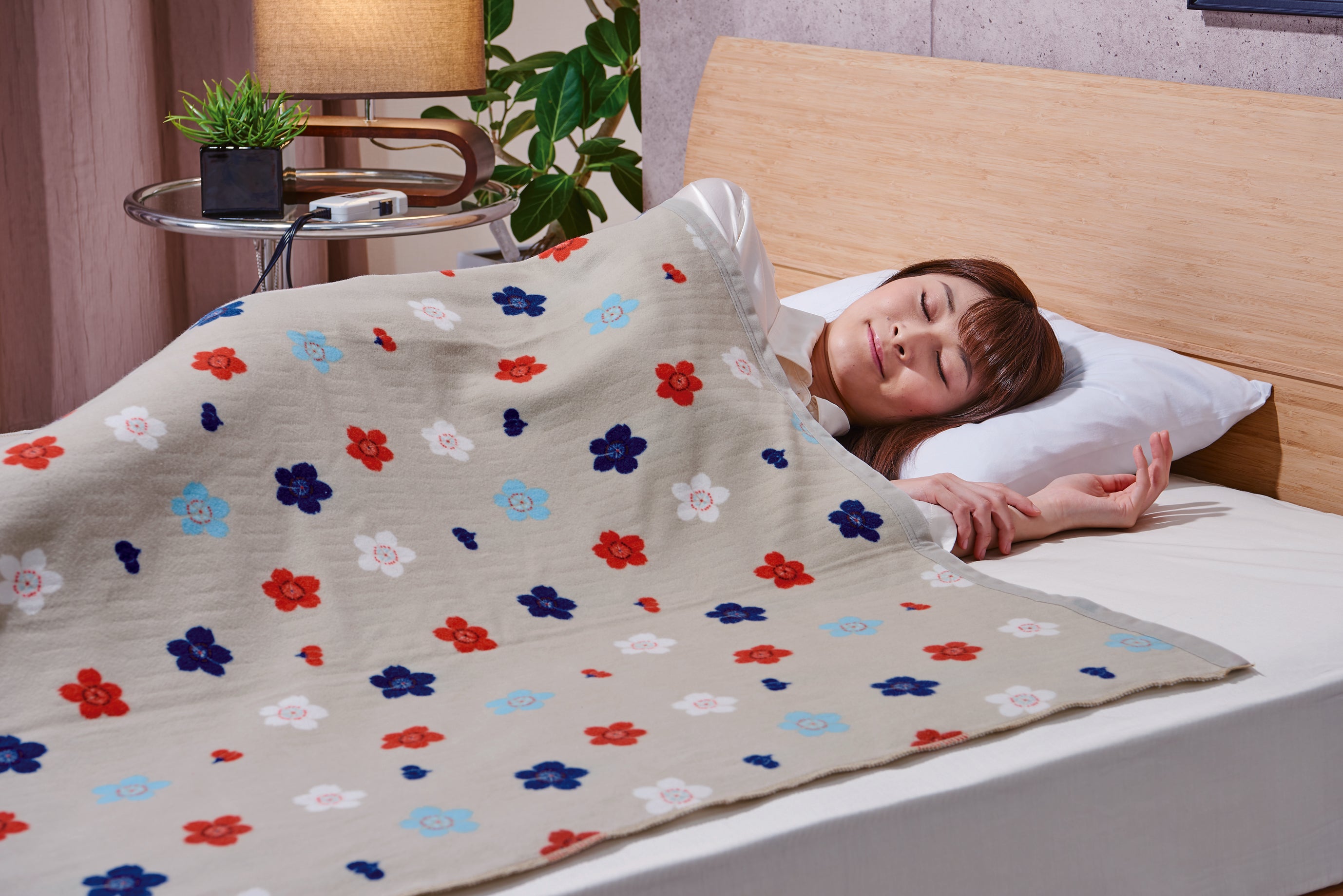 [25%OFF！！週替わりセール対象商品]天然コットン使用！ワイドサイズで全身すっぽり！　電気綿掛敷兼用毛布 SSW20MKW08